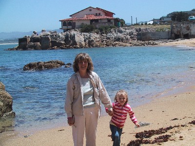 [Another picture of Susan & Ella by Monterey Bay]